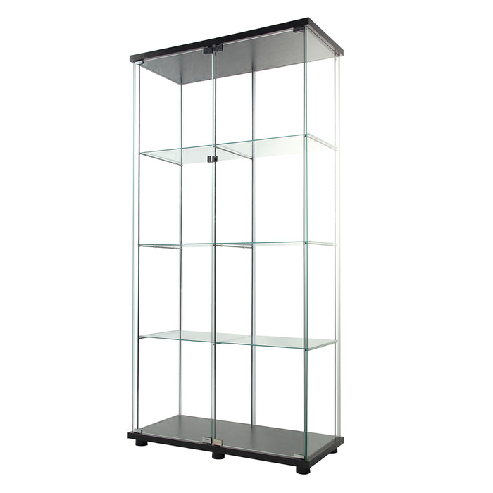 164Cm Glass Display Cabinet 2 Doors