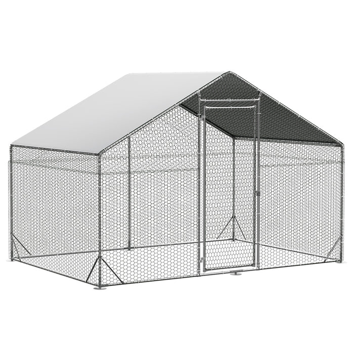 200 X 300 X 194Cm Large Metal Walk-In Chicken Coop Cage
