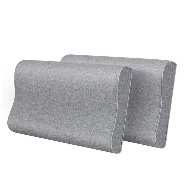 Goslash Picks Memory Foam Pillow Pillowcase Supprt Grey Rebound - 60cm x 35cm x 11cm/8cm