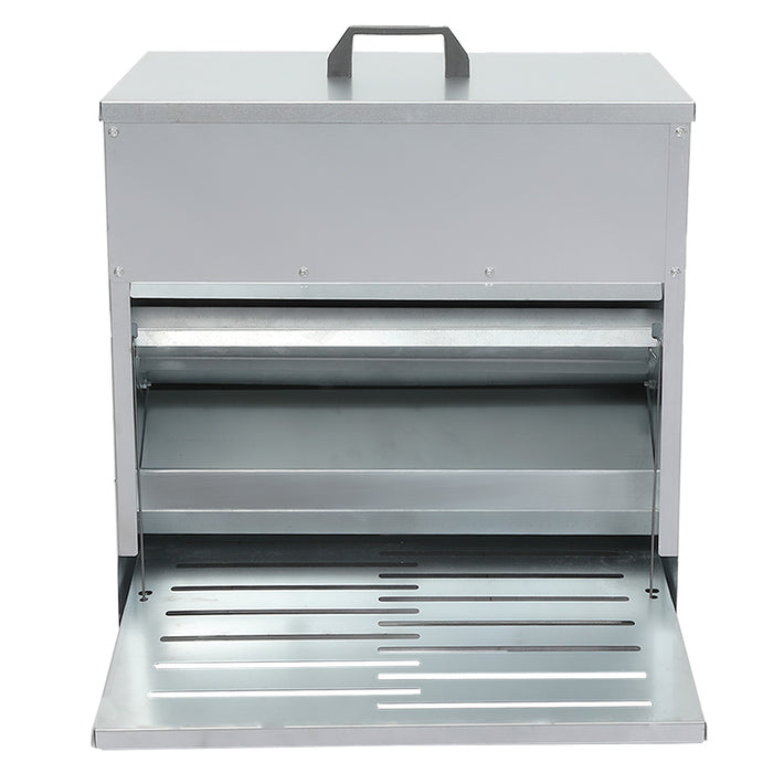 Goslash Picks 10Kg Auto Chicken Feeder Dispenser Galvanised Steel