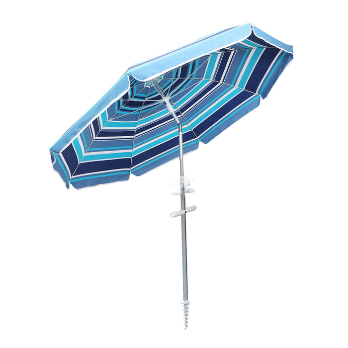 2.2M Outdoor Beach Umbrellas Sand Blue