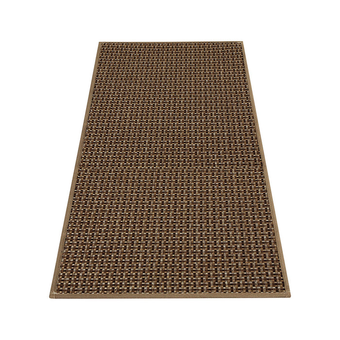 Goslash Picks Kitchen Rug 2Pcs Woven Non Slip Absorbent Brown