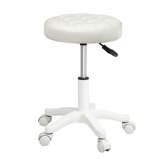 Goslash Picks 2X Rolling Bar Stool Swivel Salon Spa Chair Beige
