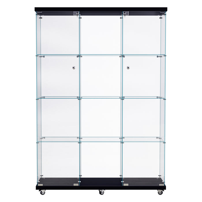 169Cm Tall Glass Display Cabinet 4 Tier