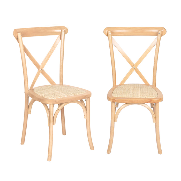 6X Dining Chairs Cross Back Chair
