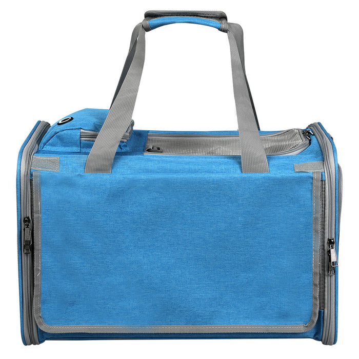 Goslash Picks 3 In 1 Pet Soft Crate Dog Cat Carrier M Size Blue