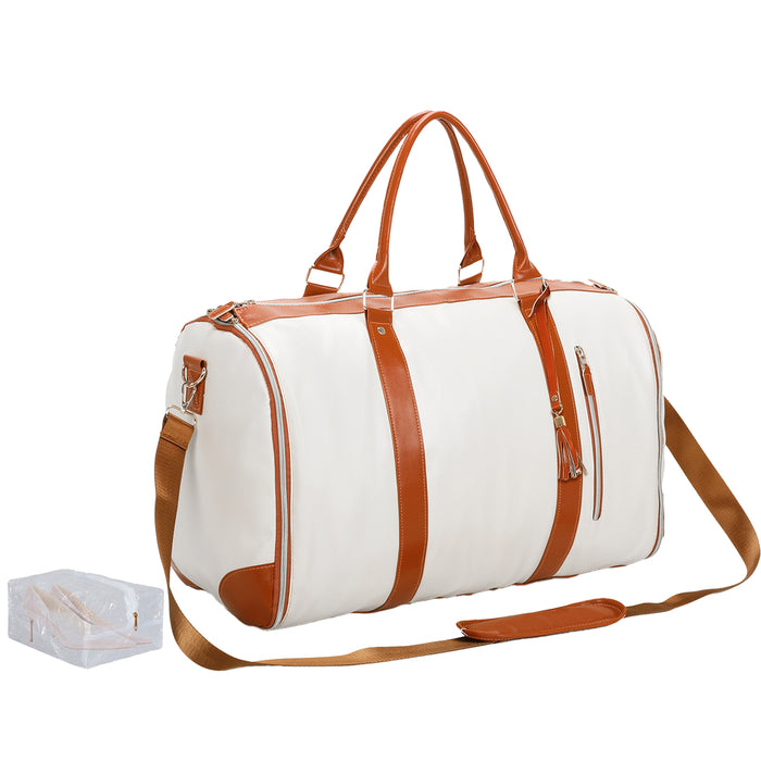 Goslash Picks Garment Bags Hanging Suit Duffel Bag Beige