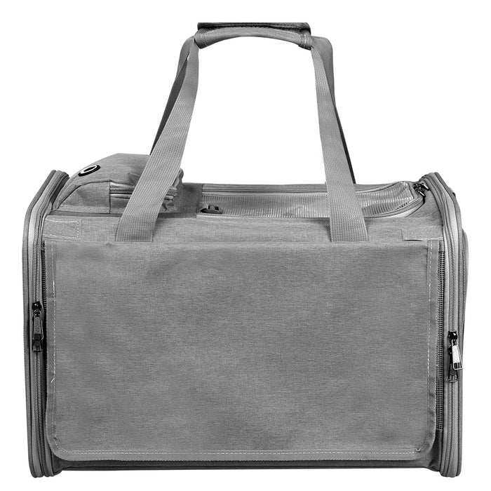 Goslash Picks 3 In 1 Pet Soft Crate Dog Cat Carrier L Size Grey