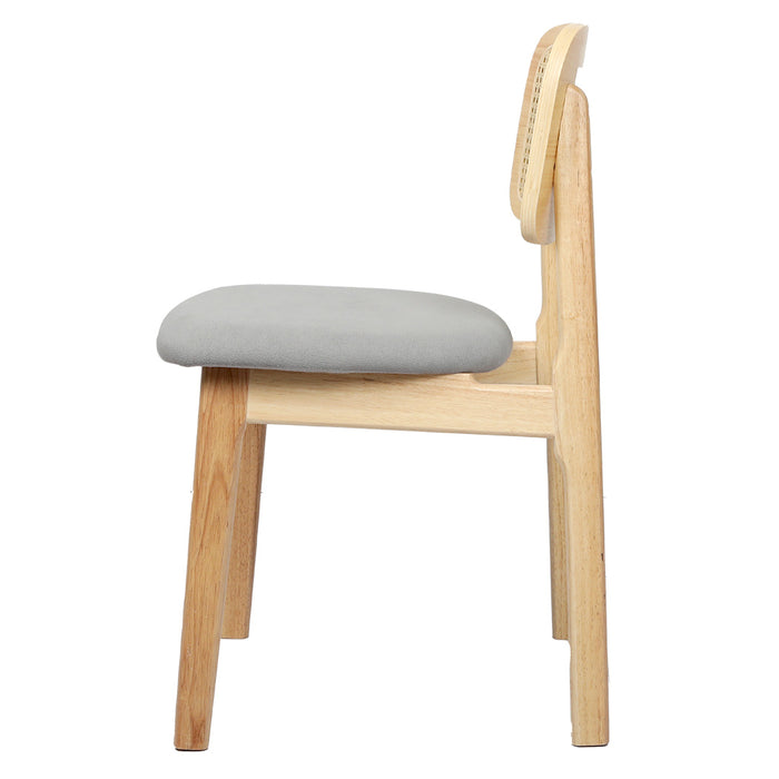 Goslash Picks 2X Dining Chair Wood Rattan Armless Natural