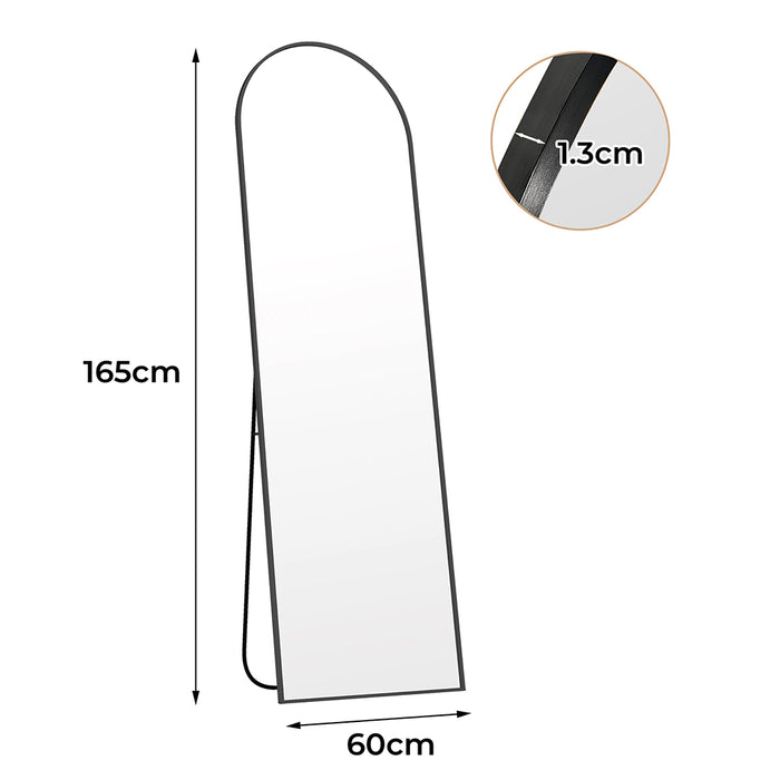 165X60Cm Full Length Mirror Wall Mounted Mirror Black