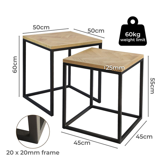 2Pcs Nesting Coffee Tables