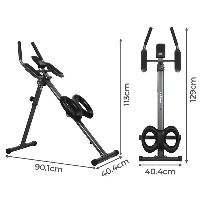 Goslash Picks Foldable Adjustment Ab Machine Black
