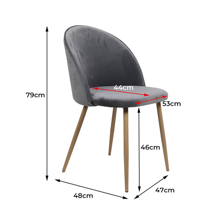 6X Dining Chairs Seat French Grey