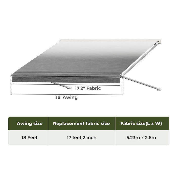 Goslash Picks 18Ft Rv Awning Fabric Replacement 18.05Oz Caravan