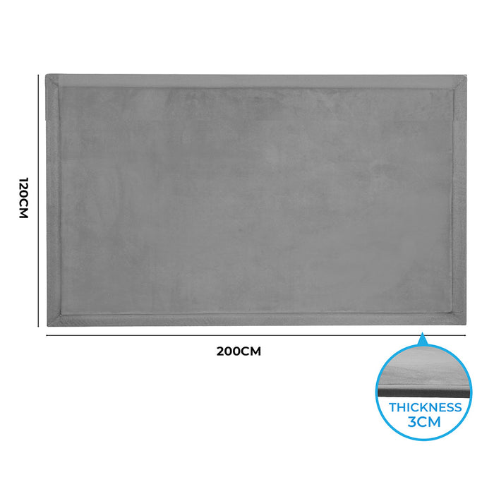 Goslash Picks Coral Velvet Area Rugs Large Mat 120X200Cm Grey