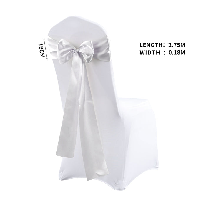 Goslash Picks 50X Satin Chair Sashes Cloth Cover Wedding
