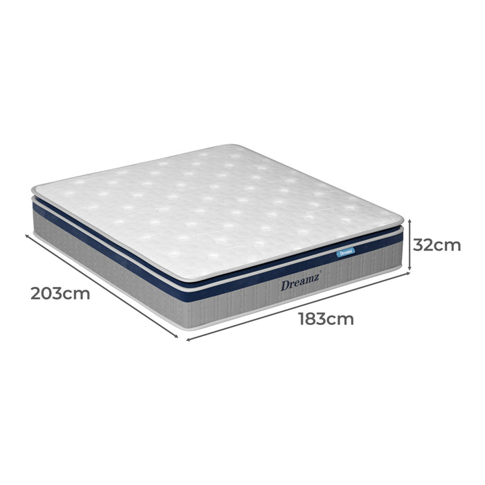 King Size Spring Mattress Pillow Top All Sizes 32Cm