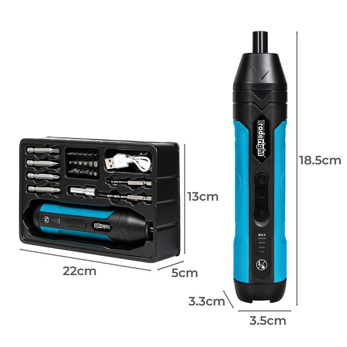 4V 26Pcs Cordless Screwdriver 1500Mah 300Rpm
