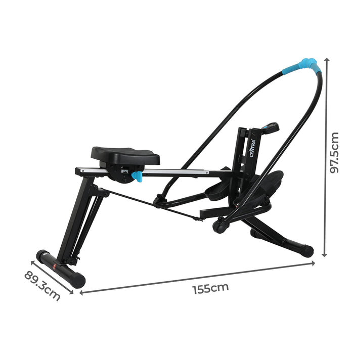 2 In 1 Rowing Machine - Black Blue