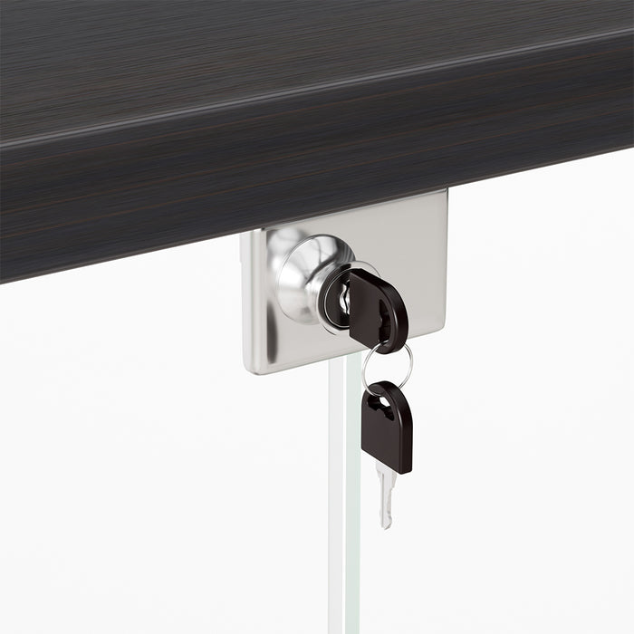 169Cm Tall Glass Display Cabinet 4 Tier