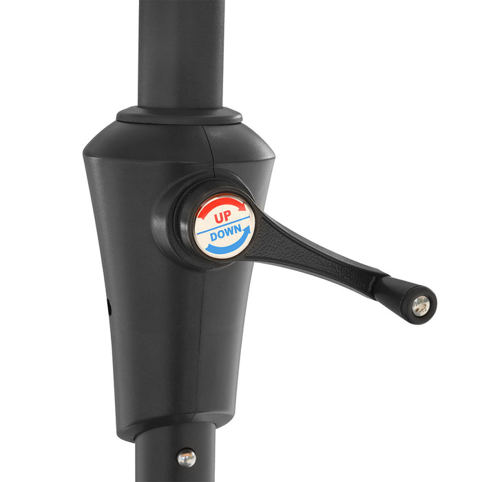 4.5M Double-Sided Patio Umbrella Outdoor Umbrella Base Stand Grey