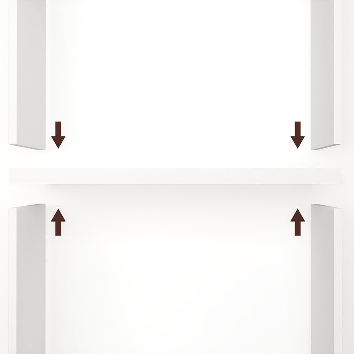 Goslash Picks 6 Tier Book Shelf Adjustable Shelves White