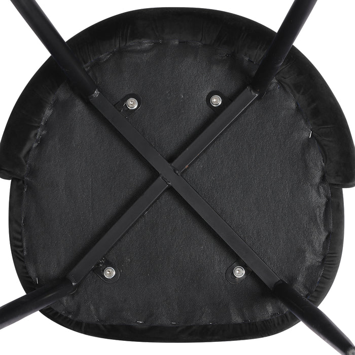 4X Dining Chairs Kitchen Cafe Black