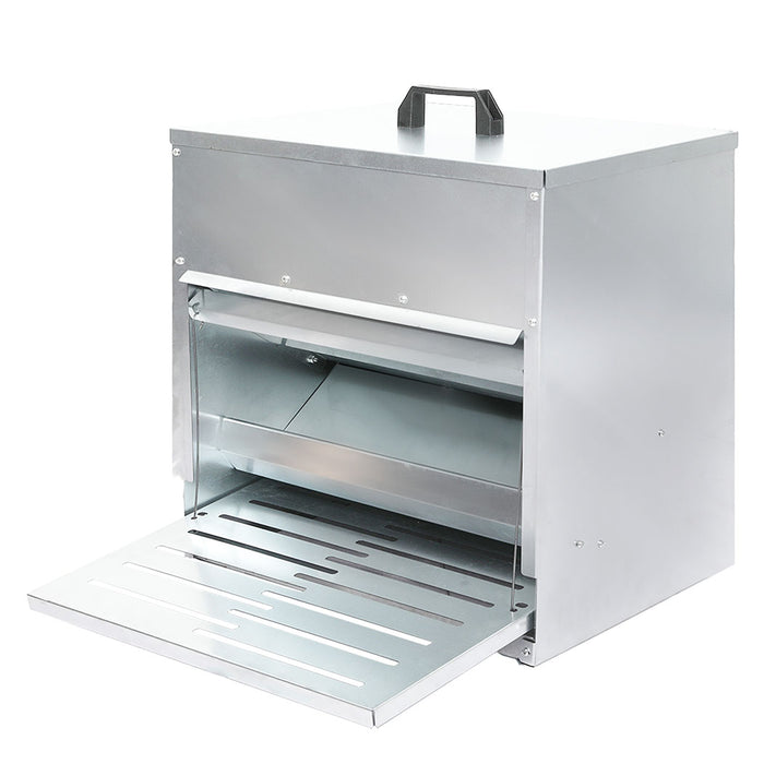Goslash Picks 10Kg Auto Chicken Feeder Dispenser Galvanised Steel