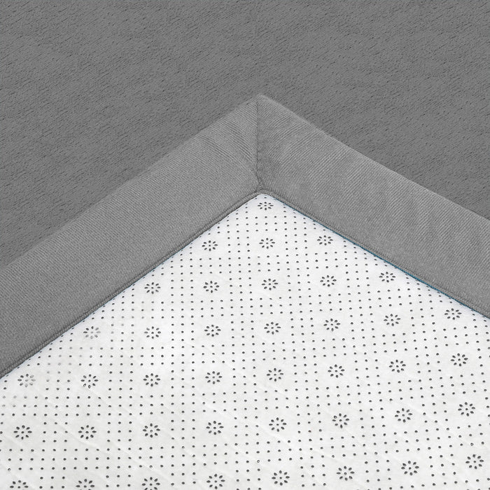 Goslash Picks Coral Velvet Area Rugs Large Mat 150X200Cm Grey