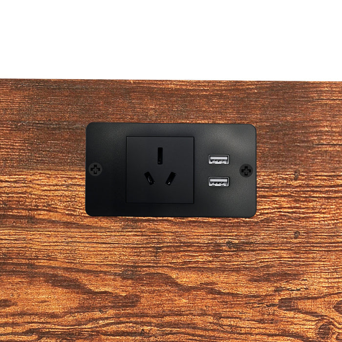 Goslash Picks Led Bedside Table With 2 Drawers Power Outlets