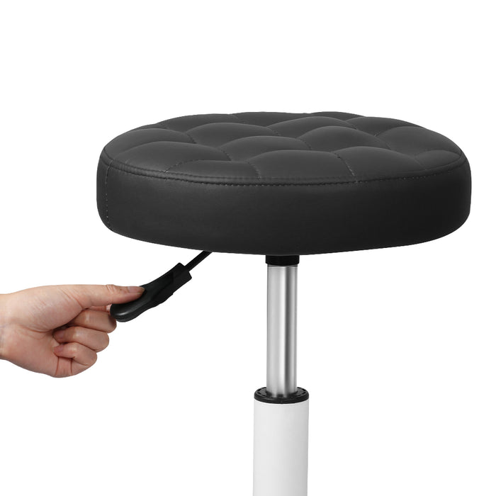 4X Rolling Bar Stool Swivel Salon Spa Chair Black