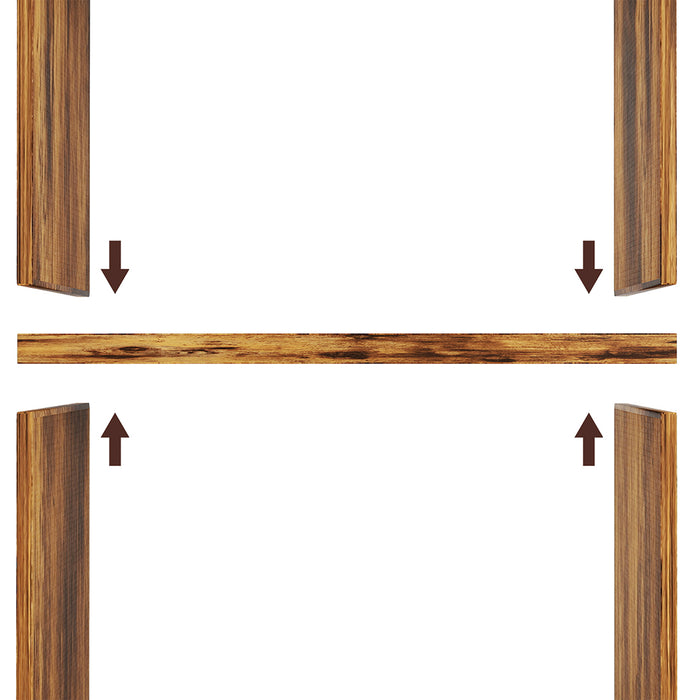 Goslash Picks 6 Tier Book Shelf Adjustable Shelves Walnut