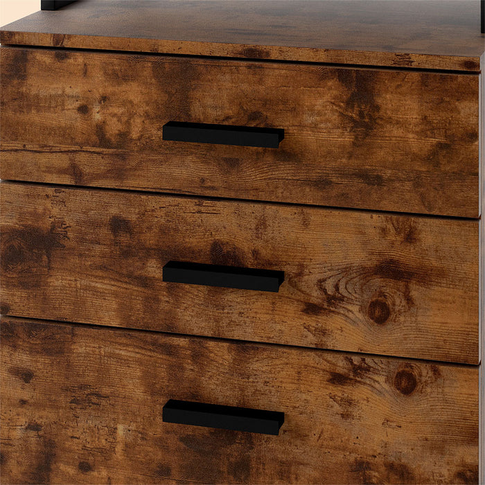 Goslash Picks Mobile File Cabinet 3 Drawers Home Office Desk