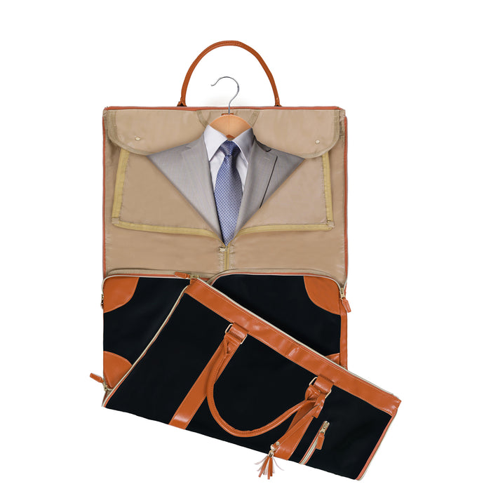 Goslash Picks Garment Bags 2 In 1 Hanging Suit Bag Black