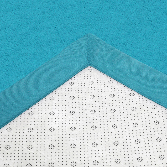 Goslash Picks Coral Velvet Area Rugs Large Mat 150X200Cm Blue