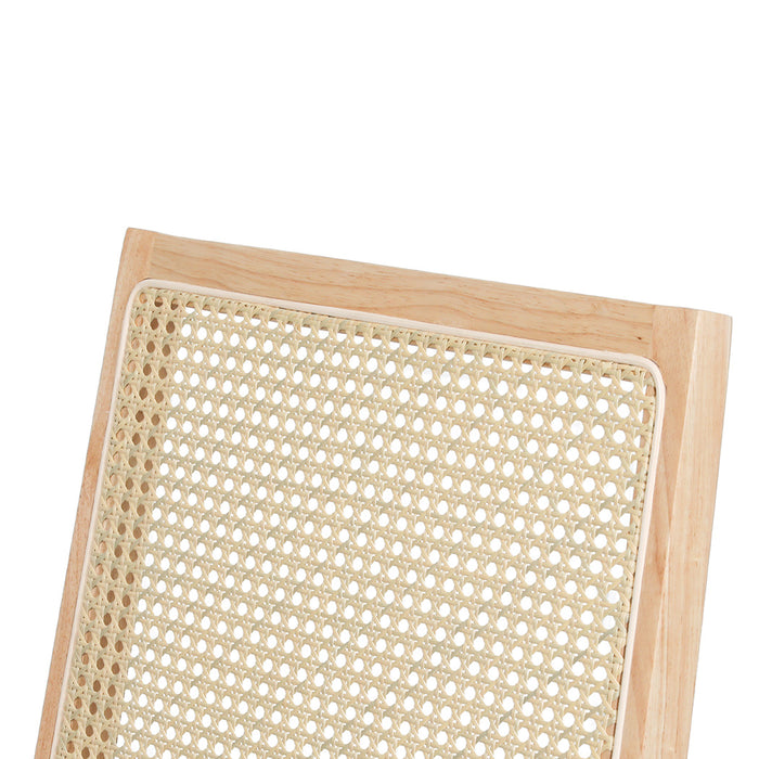 2X Rattan Dining Chair Solid Wood Lounge