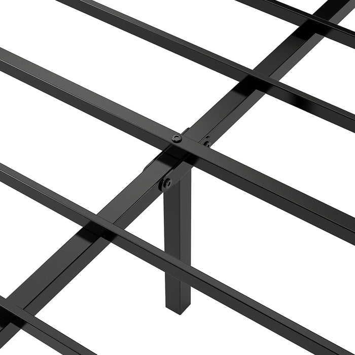 Goslash Picks Queen Bed Frame Steel Base With Headboard Grey