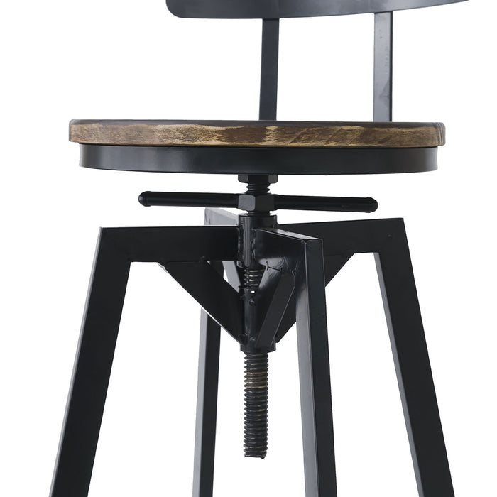 2X Bar Stool Industrial Adjustable