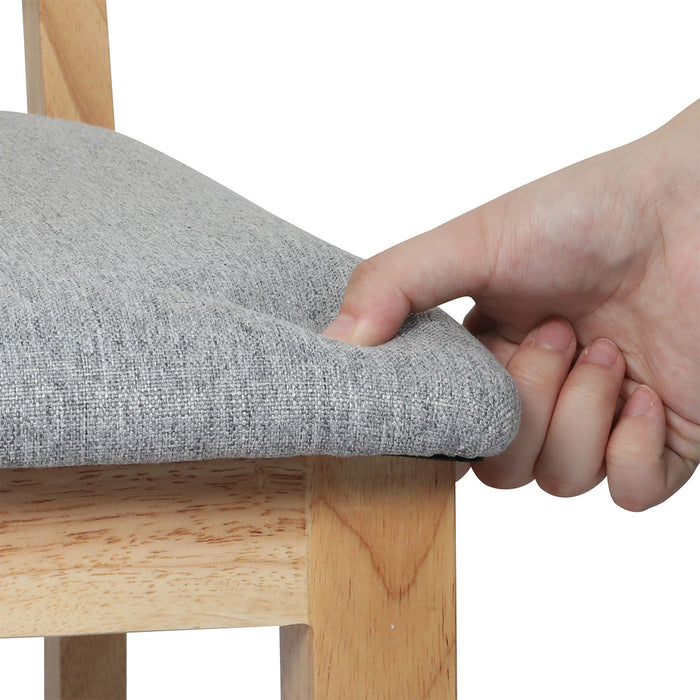 2X Dining Chair Armless Upholstered Seat