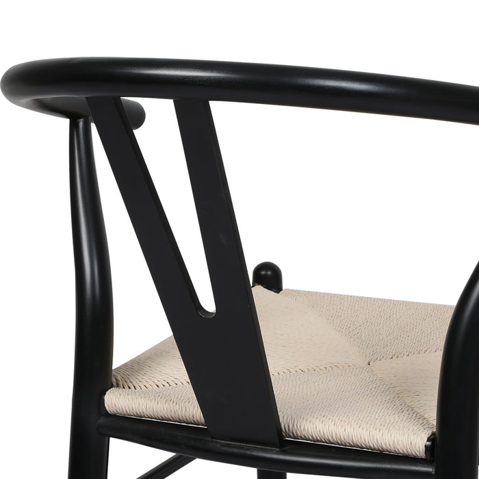 4X Dining Chairs Wooden Hans Black