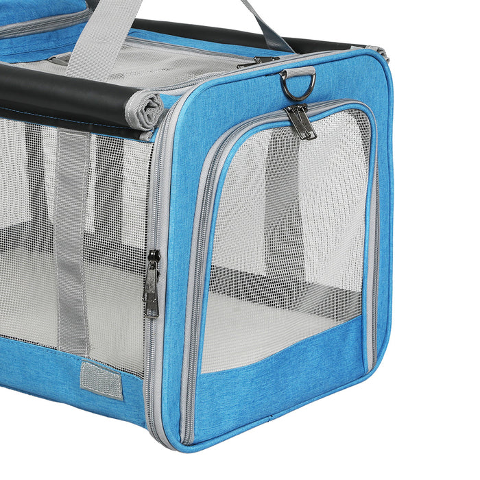 Goslash Picks 3 In 1 Pet Soft Crate Dog Cat Carrier Xl Size Blue