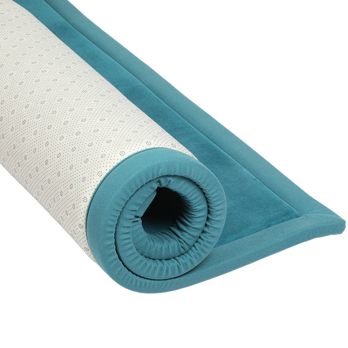 Goslash Picks Coral Velvet Area Rugs Large Mat 120X200Cm Blue