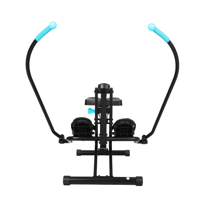 2 In 1 Rowing Machine - Black Blue