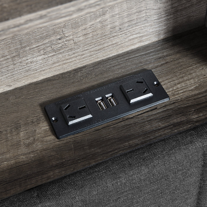 Queen Bed Frame With Storage Headboard Rgb Led