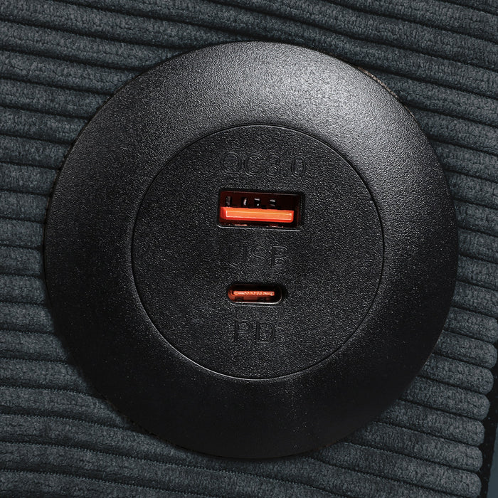 Convertible Sofabed With Usb Charge And Side Table