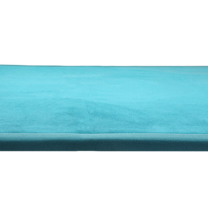 Goslash Picks Coral Velvet Area Rugs Large Mat 120X200Cm Blue