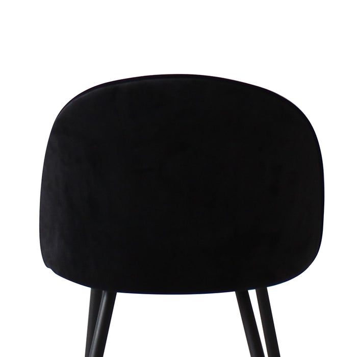 4X Dining Chairs Kitchen Cafe Black