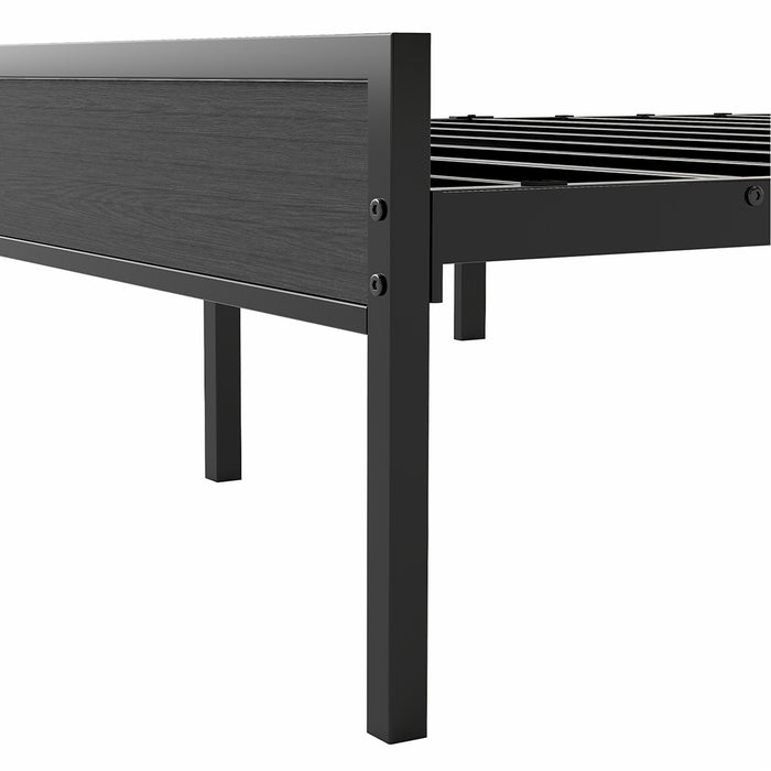 Goslash Picks Queen Bed Frame Steel Base With Headboard Grey
