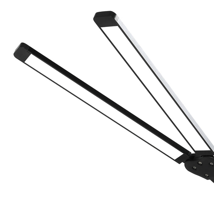 Goslash Picks Double Head Led Desk Lamp Dimmable With Clamp
