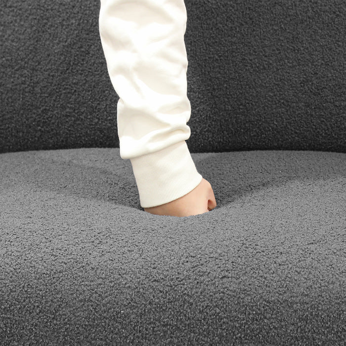 Cloud Sofa 3 Seater Sherpa Fleece Grey